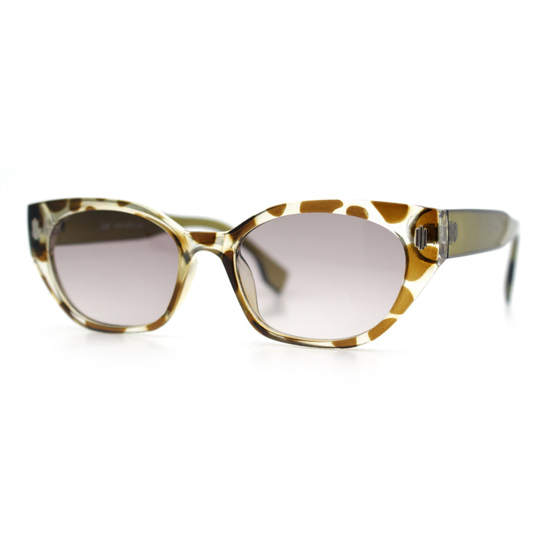 Womens Mod Urban City Hipster Rectangle Cat Eye Plastic Sunglasses