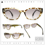 Womens Mod Urban City Hipster Rectangle Cat Eye Plastic Sunglasses