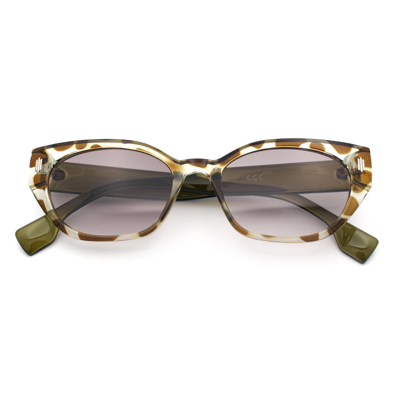 Womens Mod Urban City Hipster Rectangle Cat Eye Plastic Sunglasses