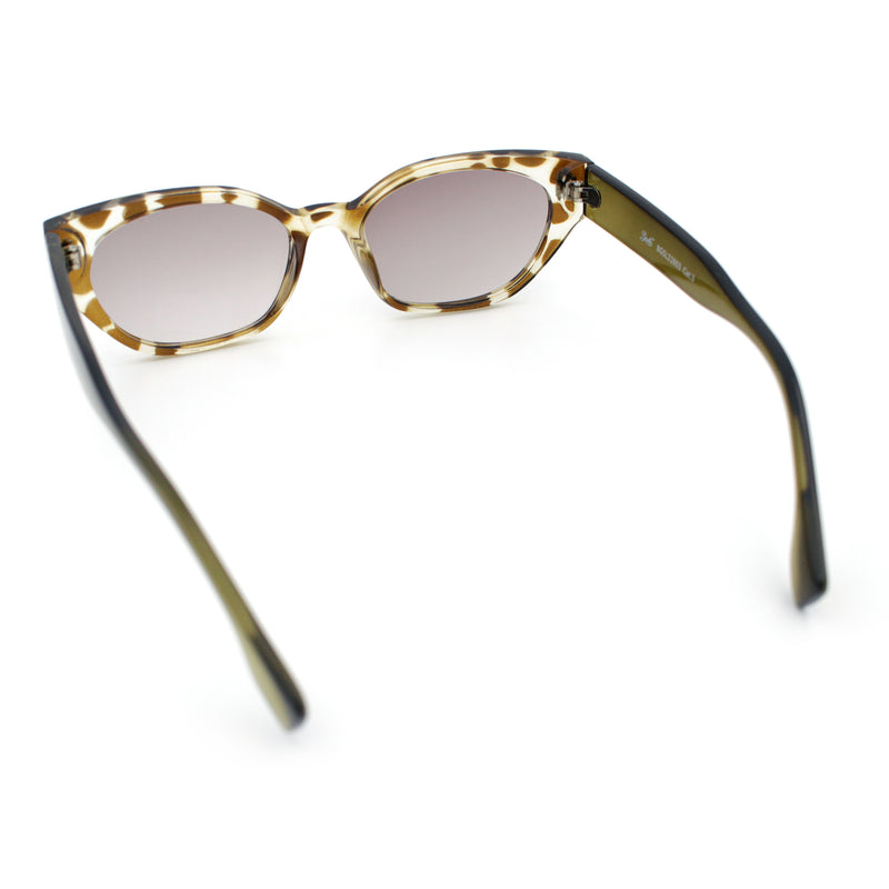 Womens Mod Urban City Hipster Rectangle Cat Eye Plastic Sunglasses