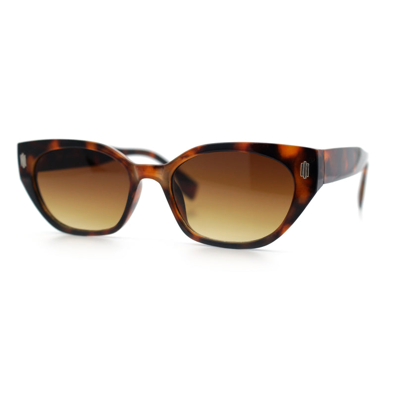 Womens Mod Urban City Hipster Rectangle Cat Eye Plastic Sunglasses