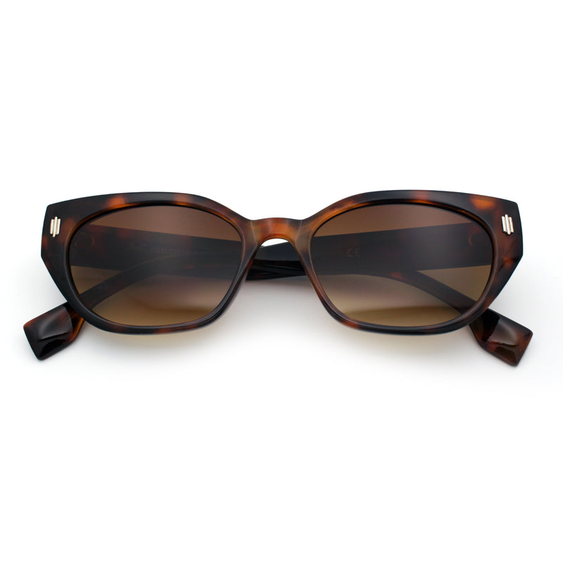Womens Mod Urban City Hipster Rectangle Cat Eye Plastic Sunglasses