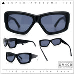 Womens Oversized Thick Plastic Sport 90s Fashion Rectangle Sunglasses