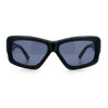 Womens Oversized Thick Plastic Sport 90s Fashion Rectangle Sunglasses