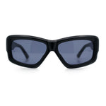 Womens Oversized Thick Plastic Sport 90s Fashion Rectangle Sunglasses