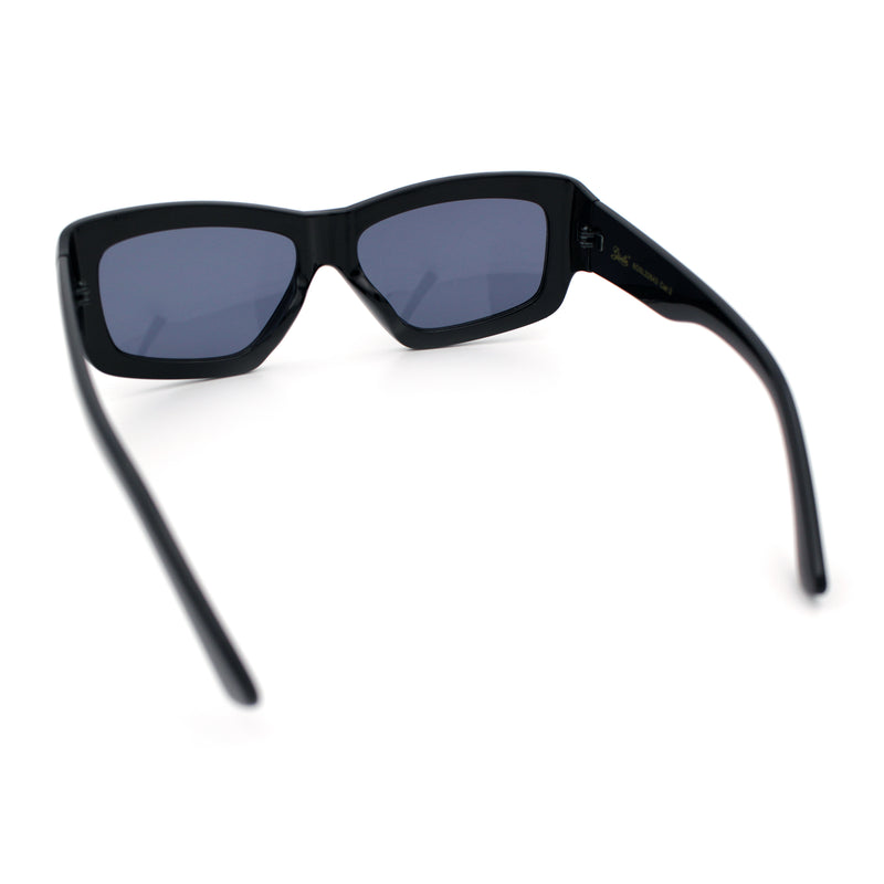 Womens Oversized Thick Plastic Sport 90s Fashion Rectangle Sunglasses