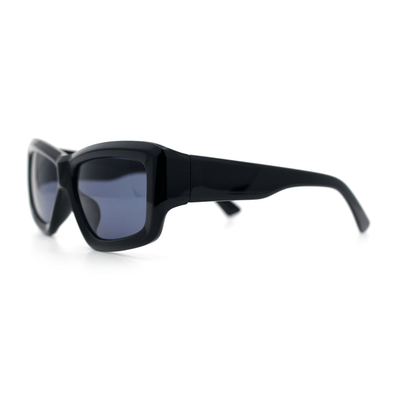 Womens Oversized Thick Plastic Sport 90s Fashion Rectangle Sunglasses