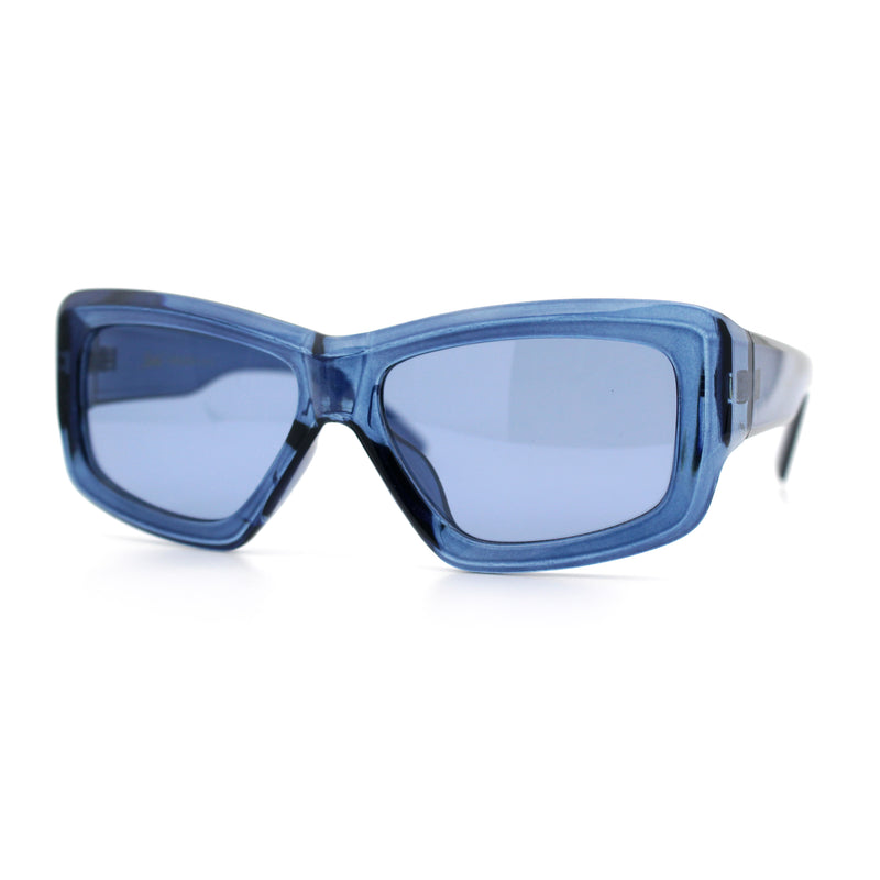 Womens Oversized Thick Plastic Sport 90s Fashion Rectangle Sunglasses
