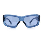 Womens Oversized Thick Plastic Sport 90s Fashion Rectangle Sunglasses