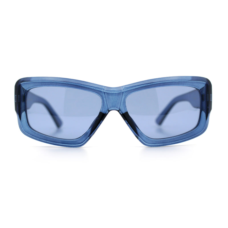 Womens Oversized Thick Plastic Sport 90s Fashion Rectangle Sunglasses