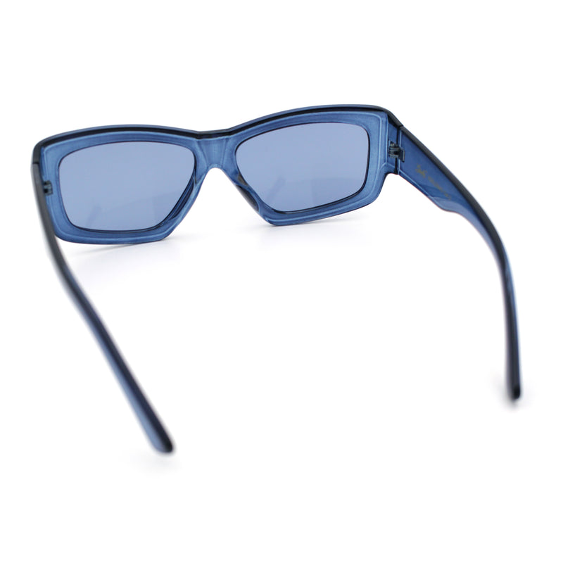 Womens Oversized Thick Plastic Sport 90s Fashion Rectangle Sunglasses