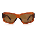 Womens Oversized Thick Plastic Sport 90s Fashion Rectangle Sunglasses