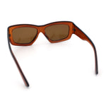 Womens Oversized Thick Plastic Sport 90s Fashion Rectangle Sunglasses