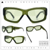 Womens Oversized Thick Plastic Sport 90s Fashion Rectangle Sunglasses