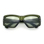 Womens Oversized Thick Plastic Sport 90s Fashion Rectangle Sunglasses