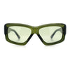 Womens Oversized Thick Plastic Sport 90s Fashion Rectangle Sunglasses
