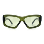 Womens Oversized Thick Plastic Sport 90s Fashion Rectangle Sunglasses