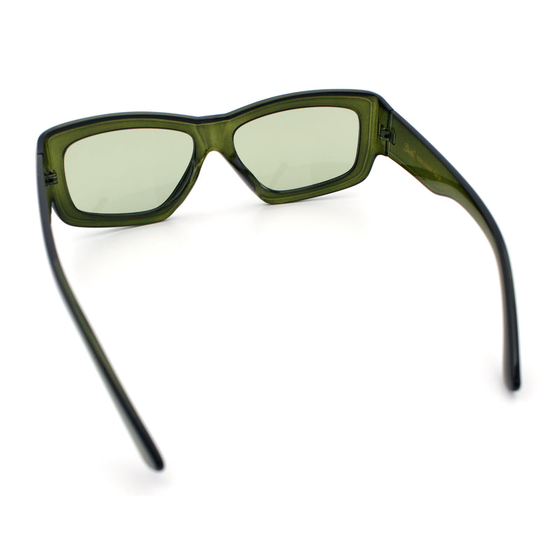 Womens Oversized Thick Plastic Sport 90s Fashion Rectangle Sunglasses