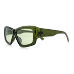 Womens Oversized Thick Plastic Sport 90s Fashion Rectangle Sunglasses