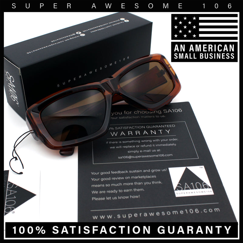 Womens Oversized Thick Plastic Sport 90s Fashion Rectangle Sunglasses