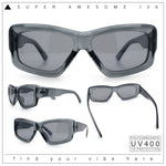 Womens Oversized Thick Plastic Sport 90s Fashion Rectangle Sunglasses