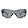 Womens Oversized Thick Plastic Sport 90s Fashion Rectangle Sunglasses