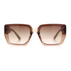 Womens Rose Metal Button Gem Arm Rimless Rectangle Designer Fashion Sunglasses