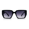 Womens Rose Metal Button Gem Arm Rimless Rectangle Designer Fashion Sunglasses
