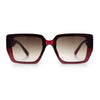 Womens Rose Metal Button Gem Arm Rimless Rectangle Designer Fashion Sunglasses