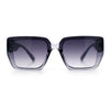 Womens Rose Metal Button Gem Arm Rimless Rectangle Designer Fashion Sunglasses