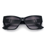 Womens Oversized Exposed Lens Rectangle Cat Eye Designer Fashion Luxury Sunglasses