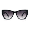 Womens Oversized Exposed Lens Rectangle Cat Eye Designer Fashion Luxury Sunglasses