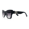 Womens Oversized Exposed Lens Rectangle Cat Eye Designer Fashion Luxury Sunglasses