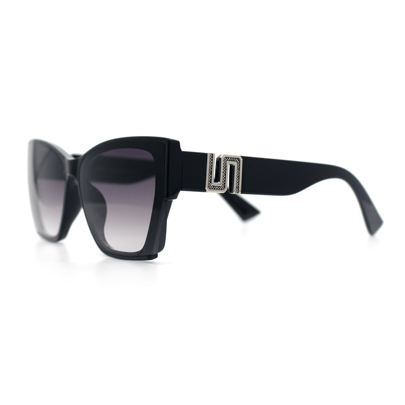 Womens Oversized Exposed Lens Rectangle Cat Eye Designer Fashion Luxury Sunglasses