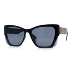 Womens Oversized Exposed Lens Rectangle Cat Eye Designer Fashion Luxury Sunglasses