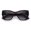 Womens Oversized Exposed Lens Rectangle Cat Eye Designer Fashion Luxury Sunglasses