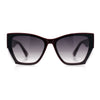 Womens Oversized Exposed Lens Rectangle Cat Eye Designer Fashion Luxury Sunglasses