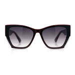 Womens Oversized Exposed Lens Rectangle Cat Eye Designer Fashion Luxury Sunglasses