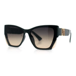 Womens Oversized Exposed Lens Rectangle Cat Eye Designer Fashion Luxury Sunglasses