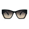 Womens Oversized Exposed Lens Rectangle Cat Eye Designer Fashion Luxury Sunglasses