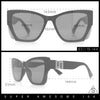 Womens Oversized Exposed Lens Rectangle Cat Eye Designer Fashion Luxury Sunglasses