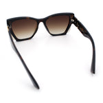 Womens Oversized Exposed Lens Rectangle Cat Eye Designer Fashion Luxury Sunglasses