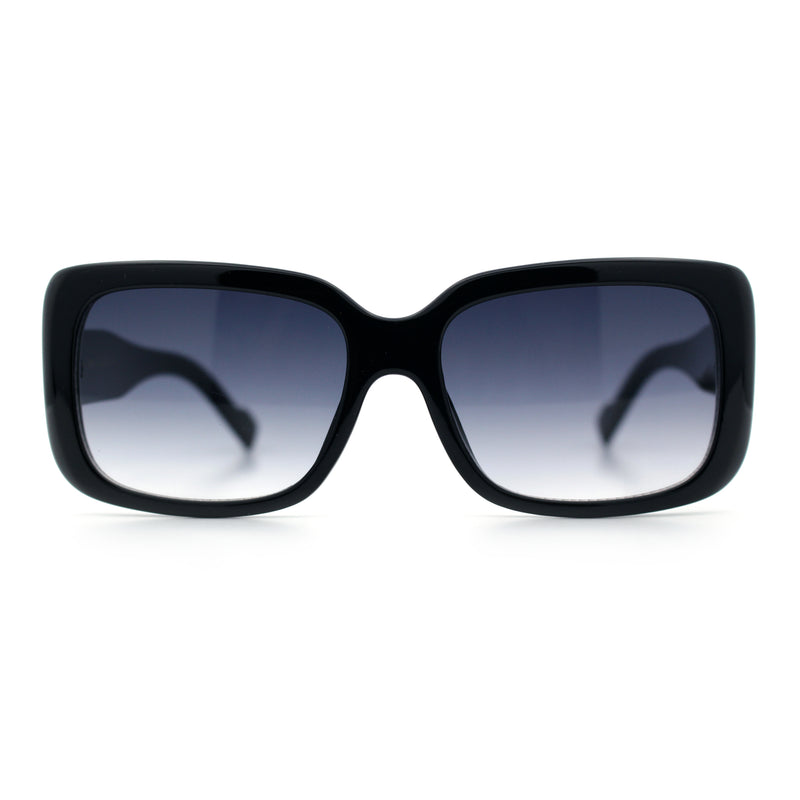 Womens Classy 90s Styling Chic Rectangle Designer Fashion Plastic Sunglasses