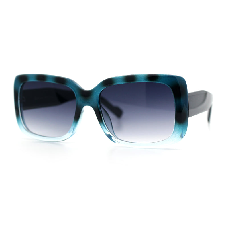 Womens Classy 90s Styling Chic Rectangle Designer Fashion Plastic Sunglasses
