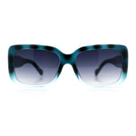 Womens Classy 90s Styling Chic Rectangle Designer Fashion Plastic Sunglasses