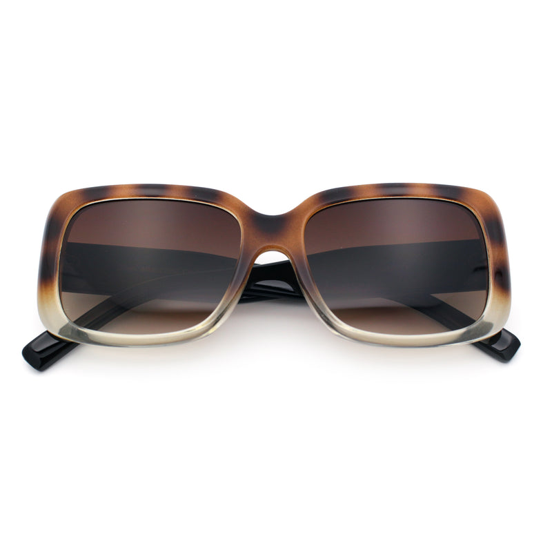 Womens Classy 90s Styling Chic Rectangle Designer Fashion Plastic Sunglasses