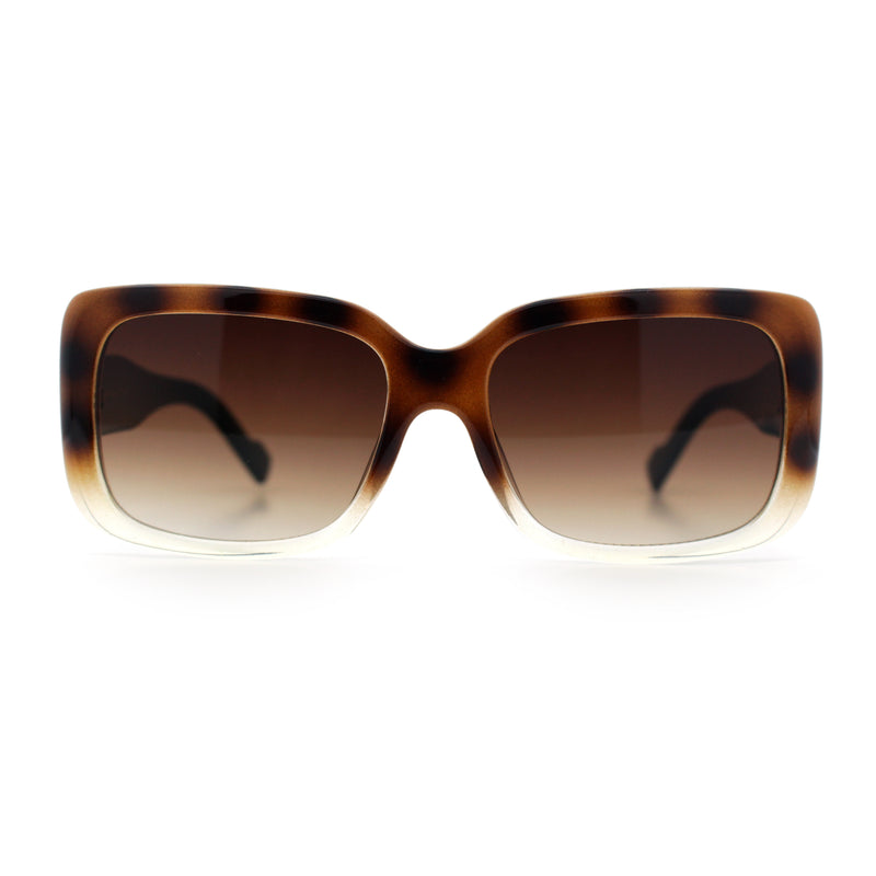 Womens Classy 90s Styling Chic Rectangle Designer Fashion Plastic Sunglasses