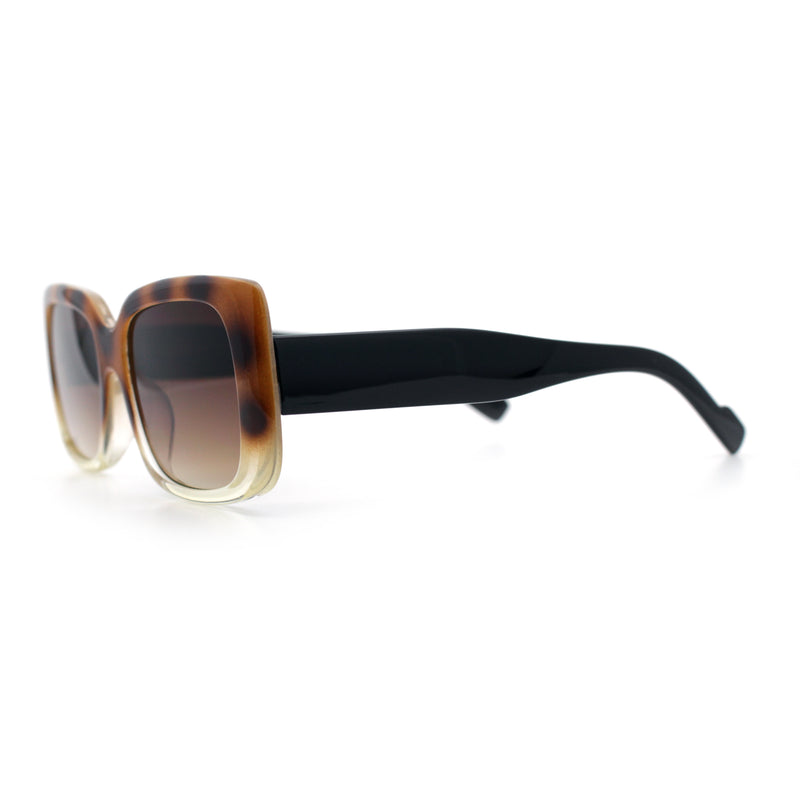 Womens Classy 90s Styling Chic Rectangle Designer Fashion Plastic Sunglasses
