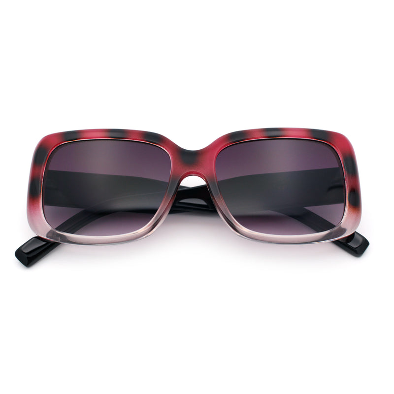 Womens Classy 90s Styling Chic Rectangle Designer Fashion Plastic Sunglasses