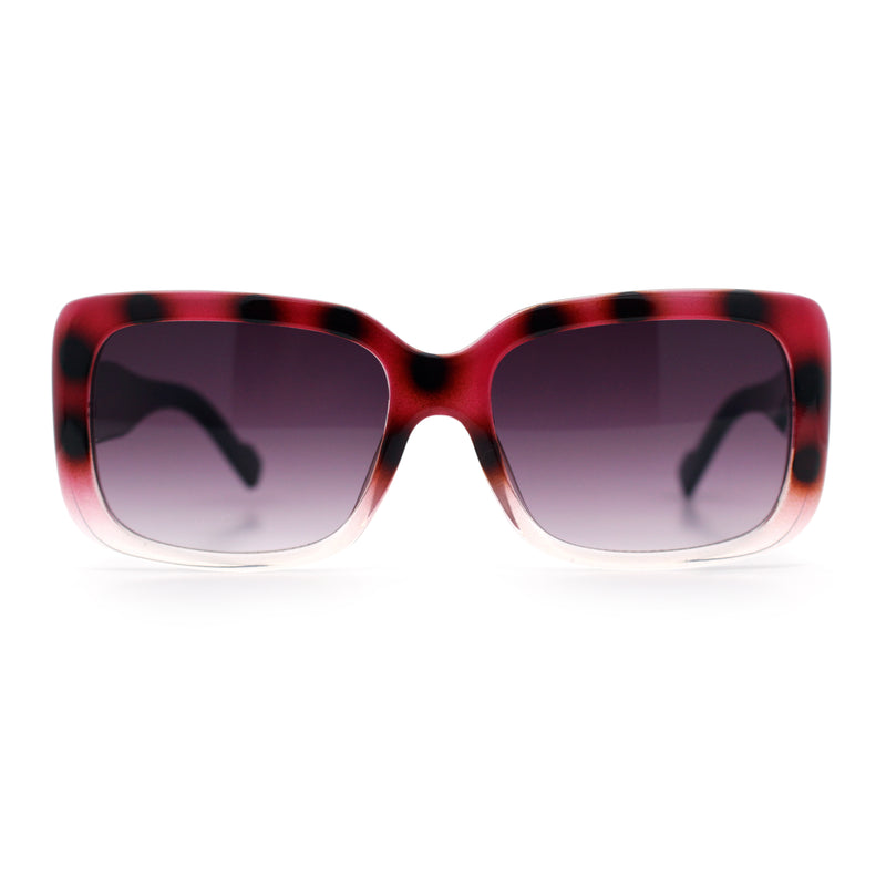 Womens Classy 90s Styling Chic Rectangle Designer Fashion Plastic Sunglasses